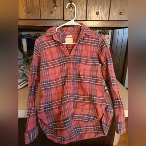VALENTINES DAY DEAL 🔥Boyfriend Fit Light Red Flannel